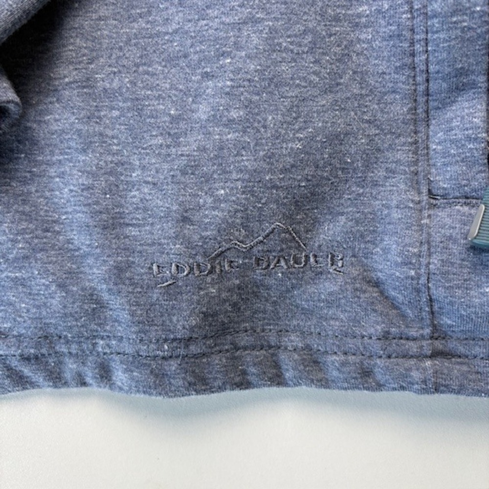 Eddie Bauer Mens Pullover Quarter Zip Fleece Jacket Heather Gray M/M - Picture 4 of 7